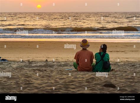 Sunset On Kudle Beach In Gokarna India Stock Photo Alamy