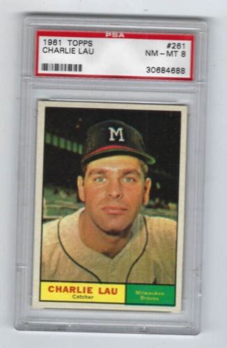 Topps Baseball Card Charlie Lau Milwaukee Braves Graded Psa