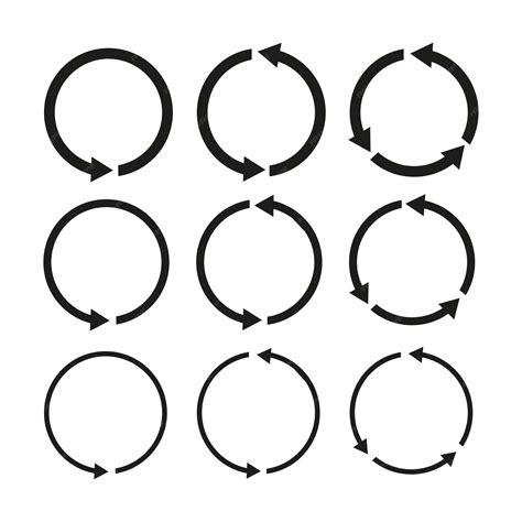 Premium Vector Circular Arrows Motion Icon Set Vector Illustration