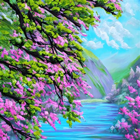 Beautiful Acrylic Painting of Nature · Creative Fabrica