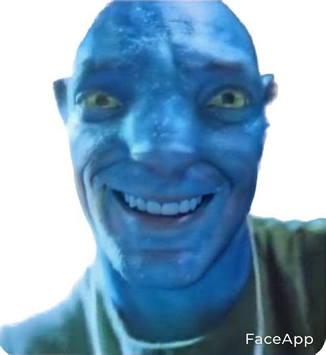 A Man With Blue Paint On His Face