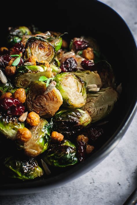 Roasted Brussels Sprouts With Balsamic And Crispy Chickpeas Calm Eats