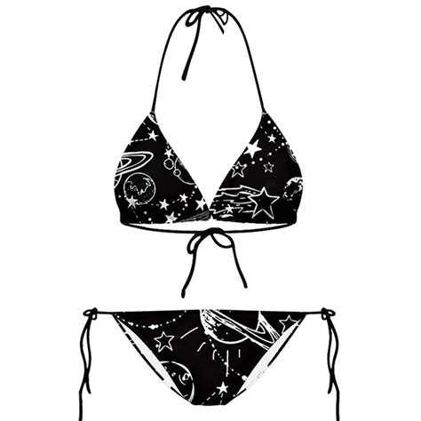 Zaroyeax Women S Dark Wind D Digital Print Personality Fashion Bikini Sexy Swimsuit Walmart