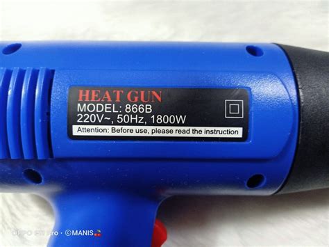 Hot Air Heat Gun Blower Shrink Gun Adjustable W High Performance Heavy Duty Heat Gun