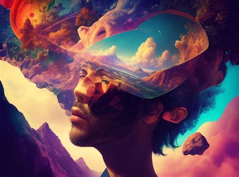 premium ai image  imagination  man  dreams  mind