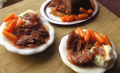 miniature food roast beef dinner tutorial    miniature food