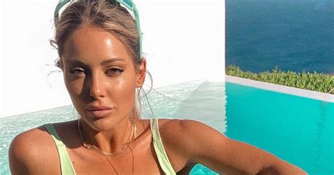 MIC Babe Louise Thompson Risks Wardrobe Malfunction As Curves Spill From Tiny Bikini Daily Star