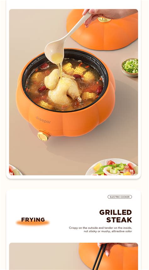 Dreepor Multi Electric Cooker Hot Pot Rice Cooker Cooker Non Stick Pan With Steamer Shopee