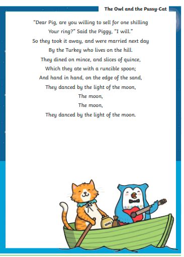 The Owl And The Pussy Cat St Peters Ce Primary Nursery School