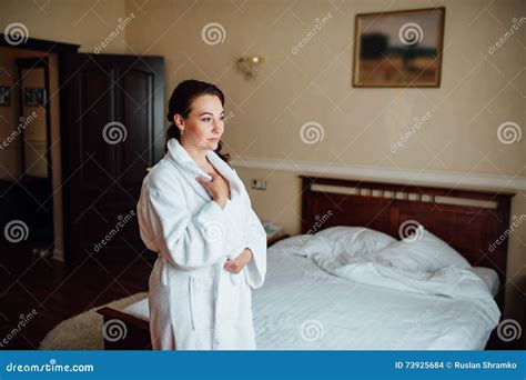 Beautiful Brunette Girl In A Hotel Room Stock Photo Image Of Adult House 73925684