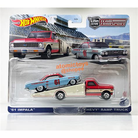 Hot Wheels 61 Impala Chevy Ramp Truck Team Transport 2023 Shopee Malaysia