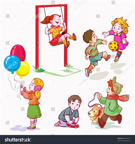 kids playing cartoon