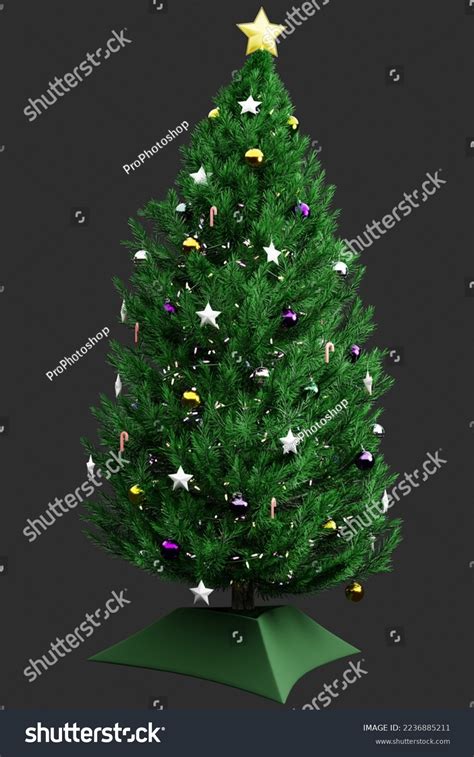 Decorated Christmas Tree Balls Star Light Shutterstock