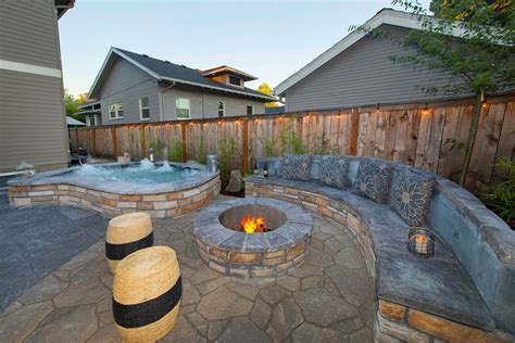 In Ground Spa Paradise Restored Landscaping Outdoor Patio Designs