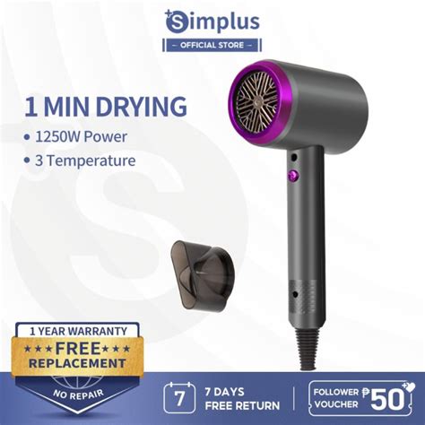 Hotgliang Rax Simplus Hair Dryer Quick Dry Blower In Hot Cold Speed Control Portable Blower