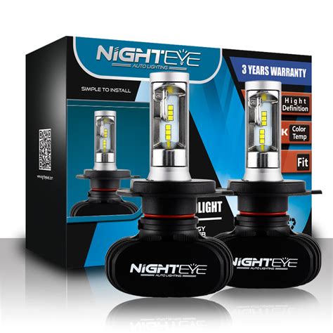 Nighteye H Led Headlight Kit Driving Light Bulbs Hi Low W Lm