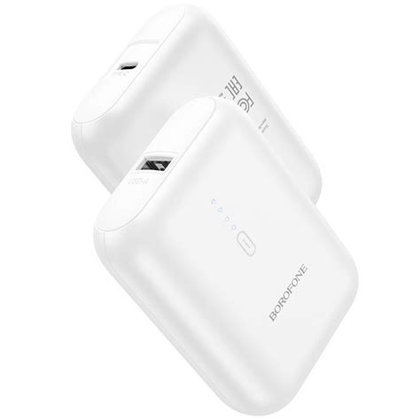 Павербанк повербанк 5000mAh BOROFONE BJ31 |USB/Type-C, 22.5W| Белый ...