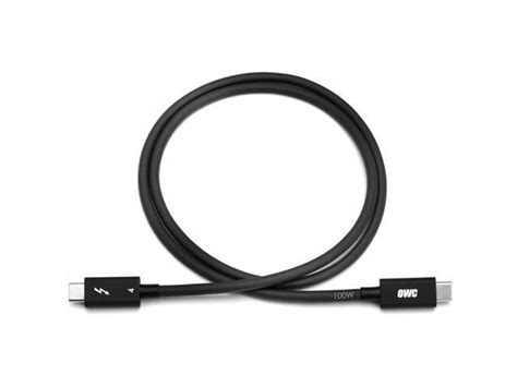 OWC Thunderbolt 4 USB Type C Male Cable Black 3 28 OWCCBLTB4C1 0M