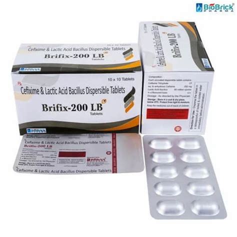 Brifix Lb Cefixime And Lactic Acid Bacillus Tablets At Stripe