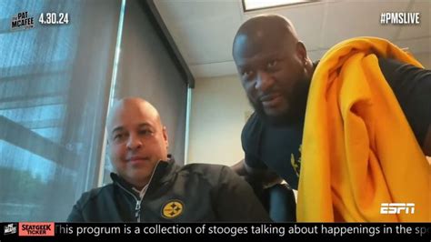 James Harrison Makes Surprise Appearance During Omar Khan Interview