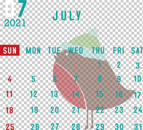 July 2021 Calendar July Calendar 2021 Calendar Png Clipart 2021