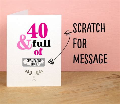 40th Birthday Card 40 And Full Of Rude Sarcastic Humorous 40th Etsy Uk