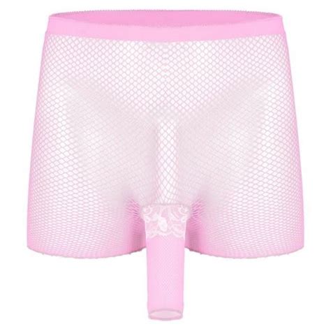 YIZYIF Boxer Eléphant Homme Sexy Boxeur Résille Caleçon Fishnet String Erotique Lingerie Gay