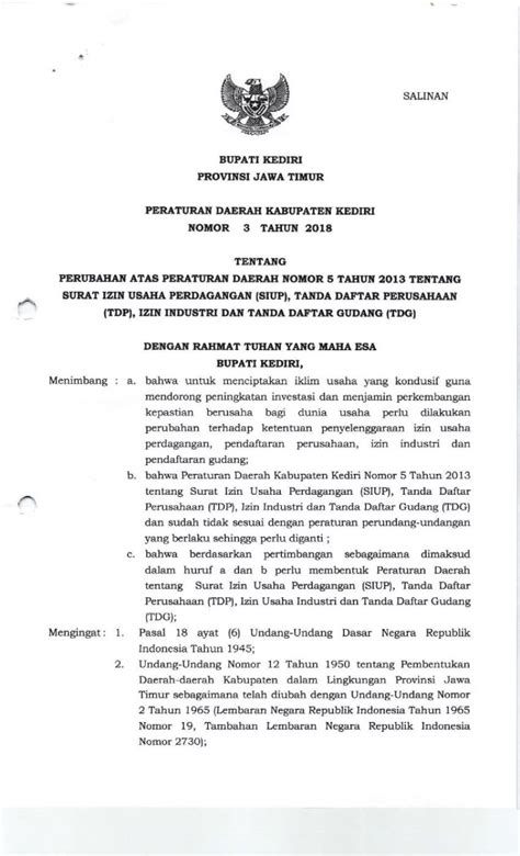 Nomor Surat Izin Usaha Perdagangan Contoh Surat Resmi