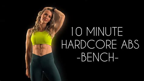 10 Minute Hardcore Abs Bench Workout Youtube