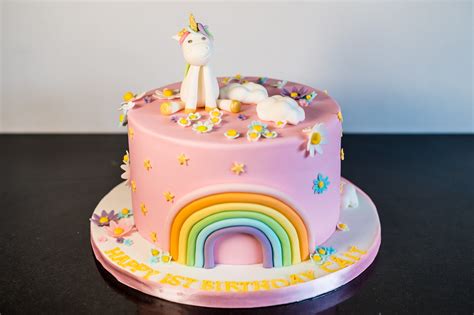 Rainbow unicorn birthday cake - Gabi Bakes Cakes