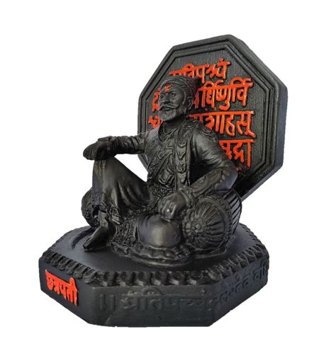 Fiber Black Chhatrapati Shivaji Maharaj Statue For Decoration At Rs