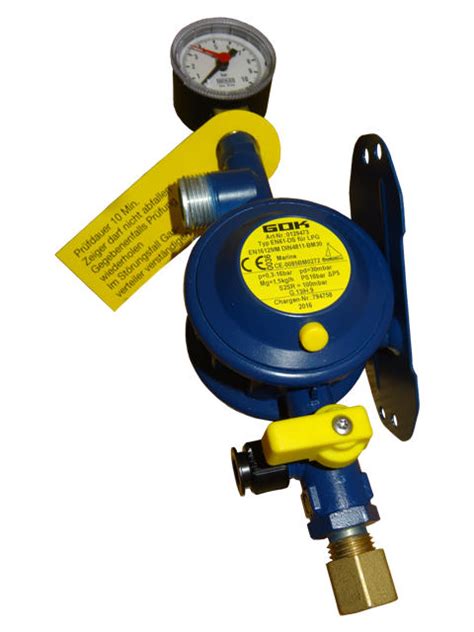 Lpg Gas Marine Bulkhead Mounted Regulator With Pressure Gauge