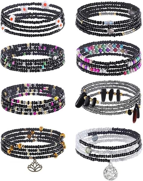 Amazon ELABEST 24 39inch African Waist Beads For Women 8Pcs