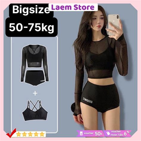 Bộ đồ bơi nữ bikini áo tắm đi biển chi tiết trẻ trung năng động che khuyết điểm bigsize