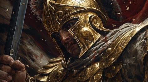 Loki ares pintura neoclássica do deus grego da guerra Foto Premium