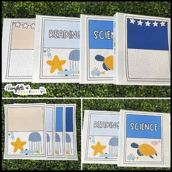 Editable Binder Covers Editable Binder Spines Ocean Classroom Theme