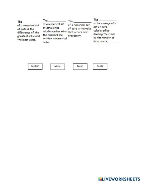 Statistics activity for 8 | Live Worksheets