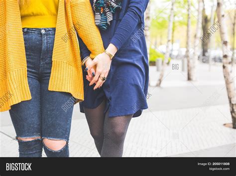 Lesbian Couple Holding Image Photo Free Trial Bigstock