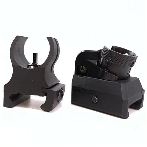 416 Cnc Aluminium Style Picatinny Iron Sights Set Front And Rear Hk