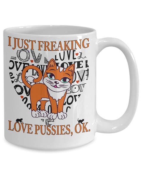 Pussy Cat Lover Gift Funny Kitten Mug Lgbt Lesbian Girlfriend Etsy