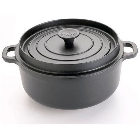 Cocottes En Fonte Invicta Cocotte Ronde L Noir Cm