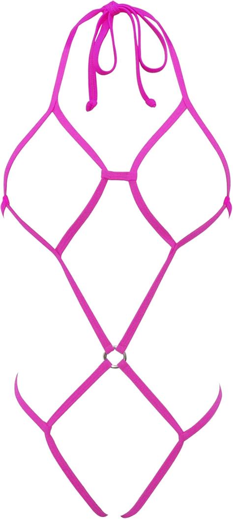 Amazon POGINO Crotchless Lingerie For Women Micro Sling Bikini Extreme Slingshot Slutty