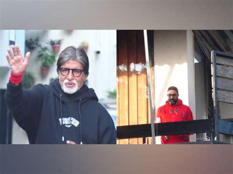 Sunday Darshan Amitabh Bachchan Waves To Fans With Junior B