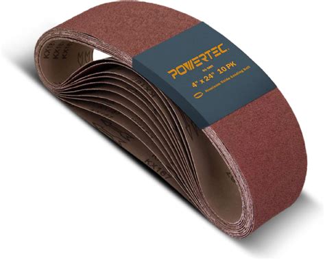 POWERTEC 110008 Lot De 18 Bandes Abrasives De 10 2 X 61 Cm