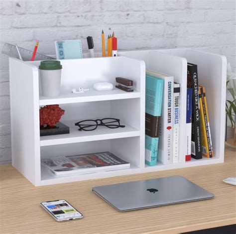 Надставка для стола NS-9 Белая вместительная настольная полка ...