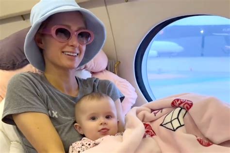 Paris Hilton Shows Daughter London Wrapped In Thats Hot Blanket
