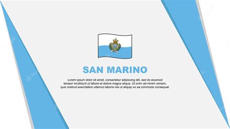 Premium Vector San Marino Flag Abstract Background Design Template