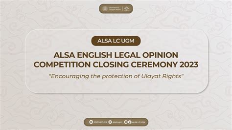 Alsa English Legal Opinion Competition Eloc Closing Ceremony