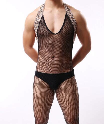 Men Male Sexy Mesh Body Stockings Fishnet Bodysuit Lingerie Pantyhose Bodydoll Ebay