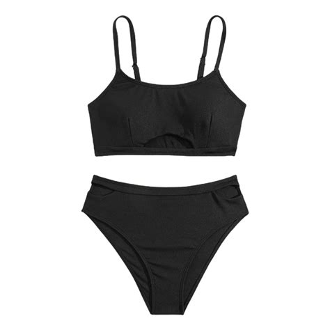 Hiijoy Tween Girls Bikini Swimsuit Solid Plain Bathing Suit Beach Swimwear Piece Walmart